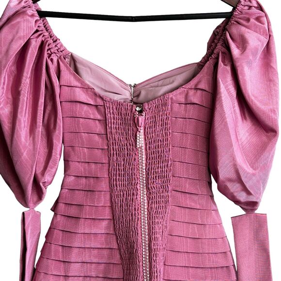 For Love & Lemons Dress Size XS Mauve Pink mini party rhinestone BARBIECORE - Picture 7 of 8